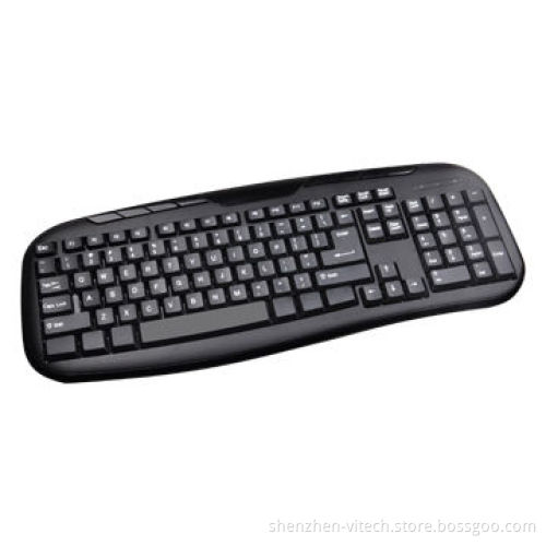 Wired multimedia keyboard, USB port with FCC/CE certificate, supports several languages